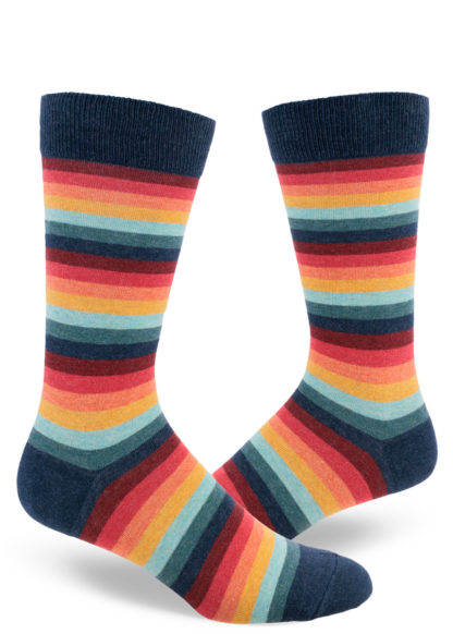 retro-70s-stripe-mens-socks | ModSocks Novelty Socks